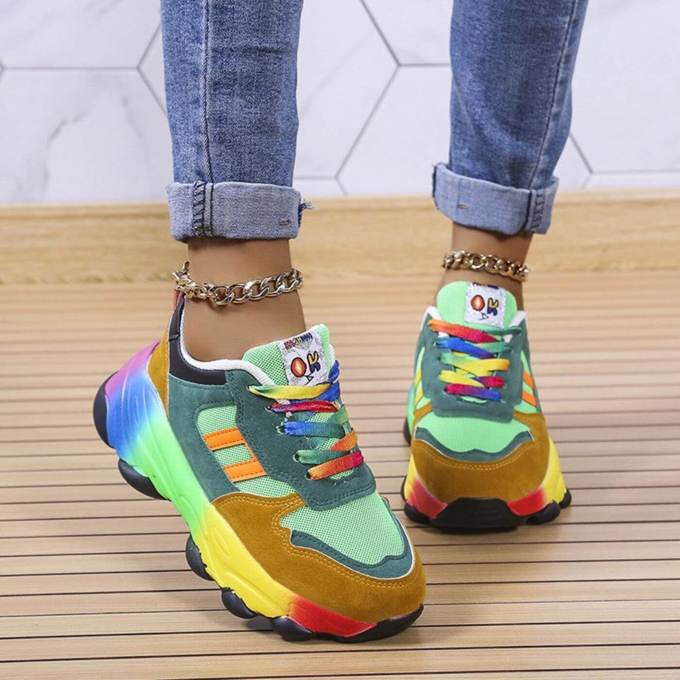 Aurora™ | Sneakers Ortopediche Colorate per Comfort e Stile