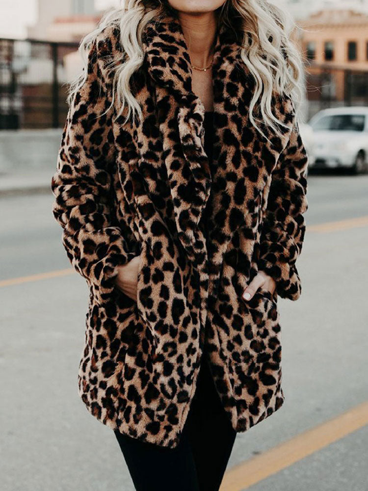 Sarah™ | Giacca Invernale con Motivo Leopardato