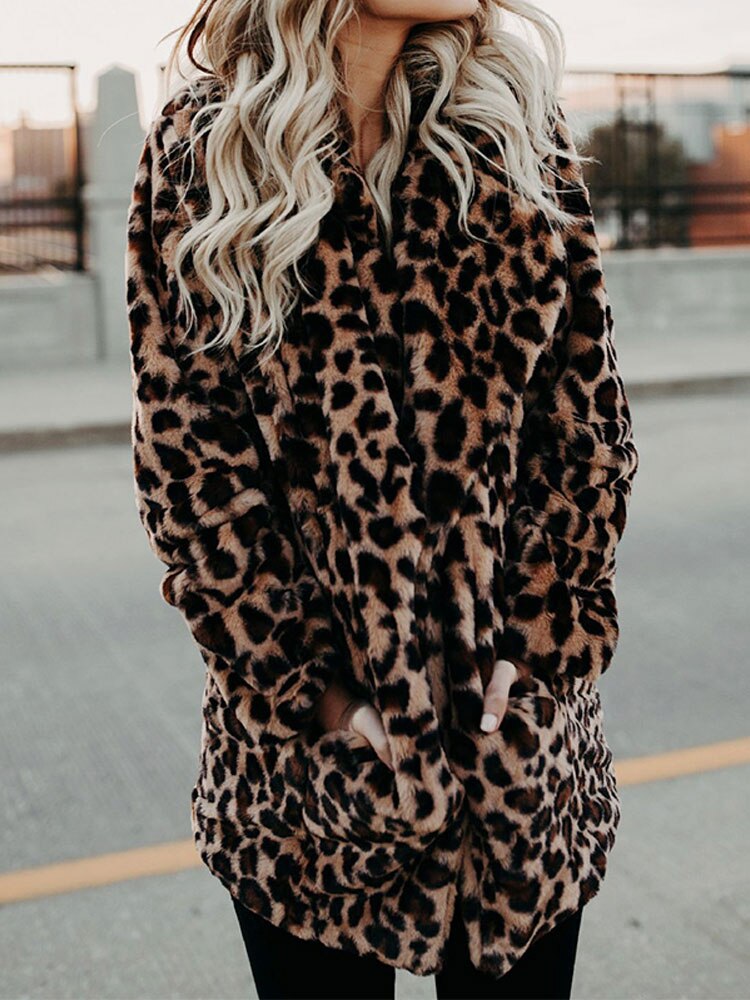 Sarah™ | Giacca Invernale con Motivo Leopardato